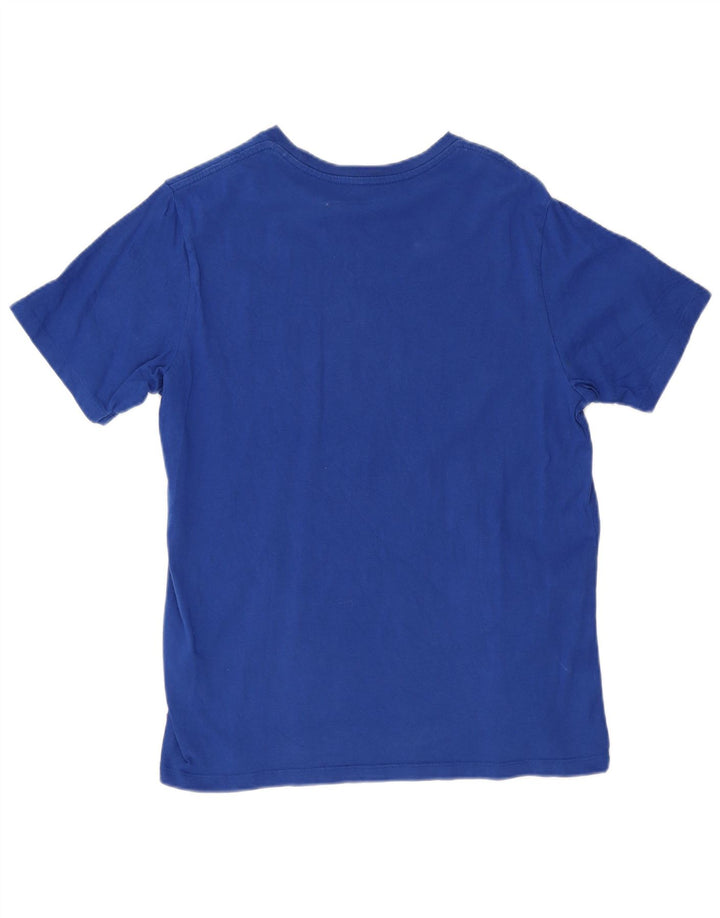 Levi's Womens Graphic T-Shirt Top UK 14 Medium Blue Cotton