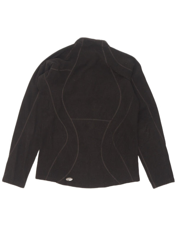 Maglione in pile da uomo Asics con zip e collo piccolo in poliestere nero