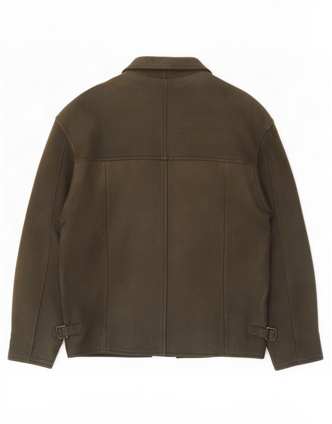 Chaqueta de cuero vintage para hombre Reino Unido 38 Caqui medio