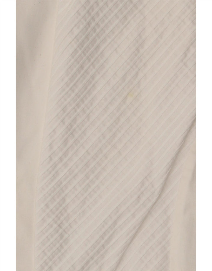 Vintage Damen Shirt UK 14 Mittelweiße Baumwolle
