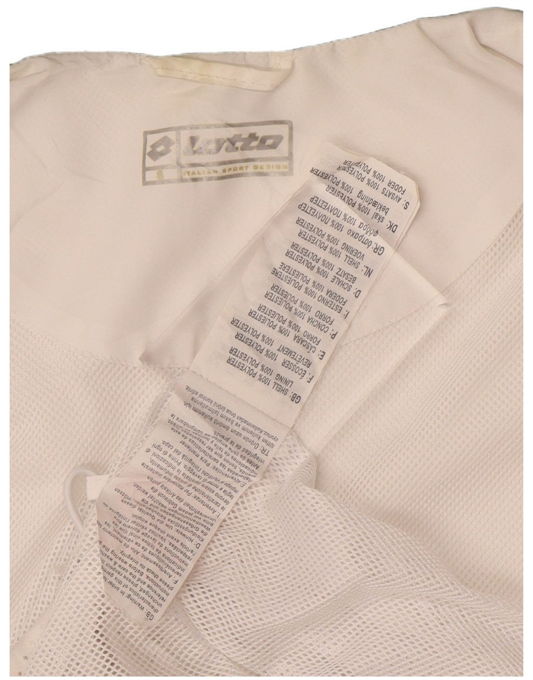 Lotto Mens Rain Jacket UK 36/38 Small White Colourblock Polyester