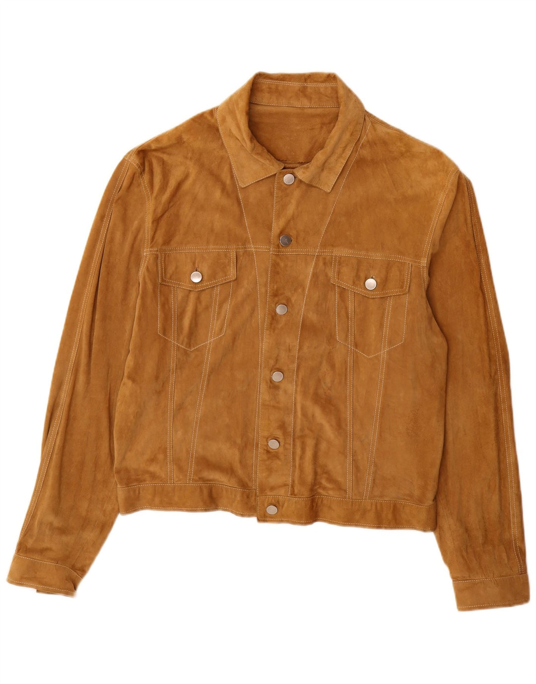 Vintage herre ruskindsjakke IT 52 XL beige læder