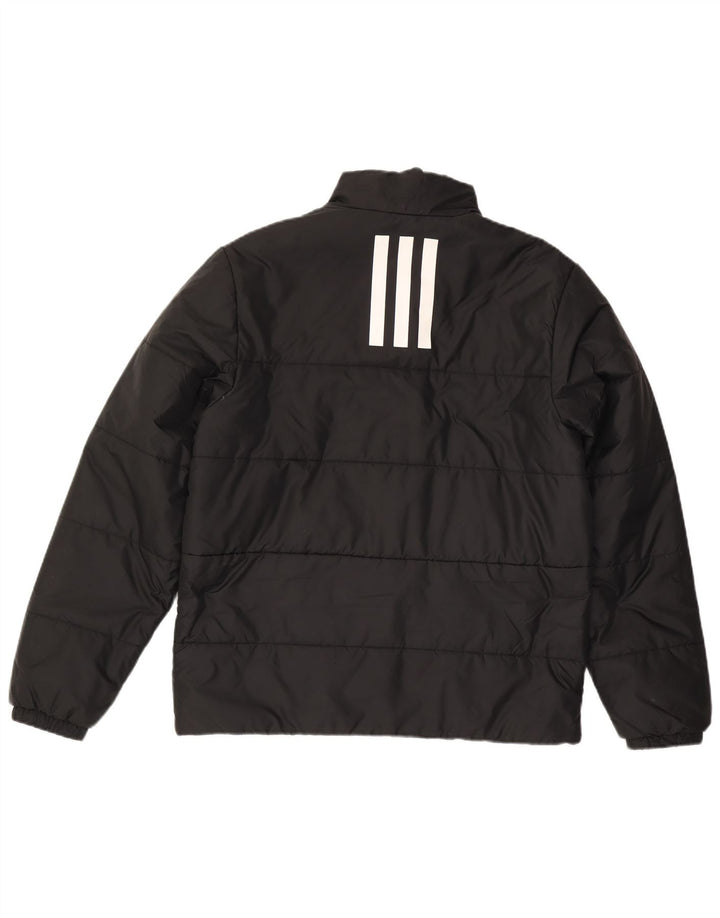 ADIDAS Mens Padded Jacket UK 38 Medium Black Polyester