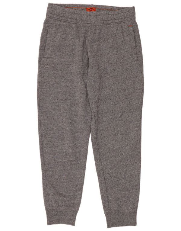 Superdry Mens Tracksuit Trousers Joggers Medium Grey Flecked Cotton