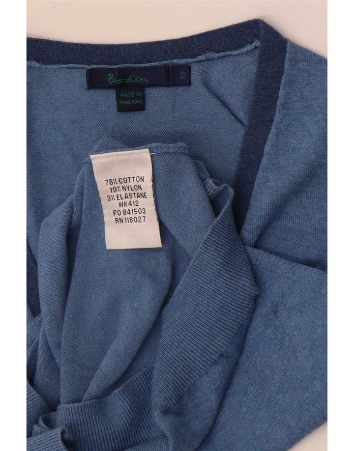 Boden Dame Vest Tank Top UK 10 Lille Blå Bomuld