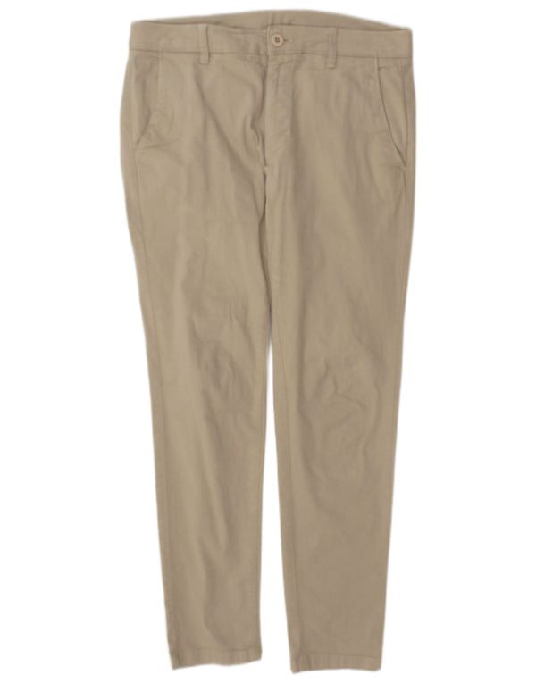 Zara Mens Slim Fit Chino Trousers EU 40 Medium W31 L29 Beige