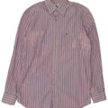 LACOSTE Herreskjorte str. 39 Medium Lilla Stribet Bomuld