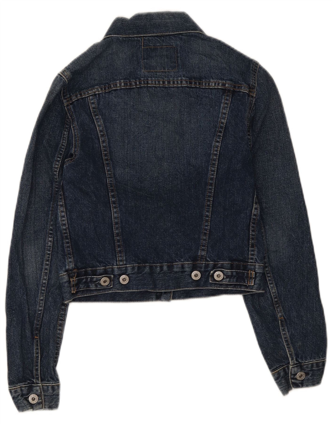 Replay Womens Crop Denim Jacket UK 8 Small Blue Cotton