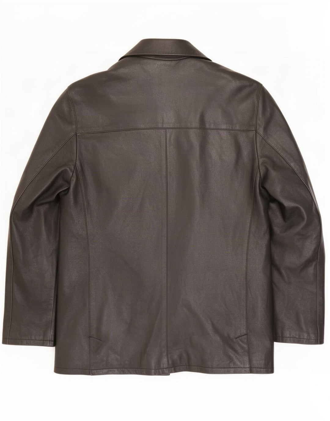 Conbipel Mens 4 Button Leather Blazer Jacket IT 50 Large Black