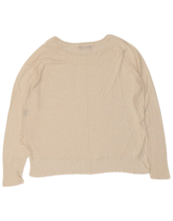 Sweter damski Zara z dekoltem w łódkę UK 16, duży, beżowy