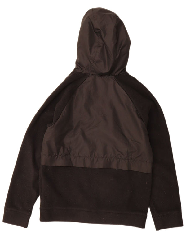Nike Kapuzen-Fleecejacke für Jungen, 10–11 Jahre, mittelgroßes schwarzes Polyester