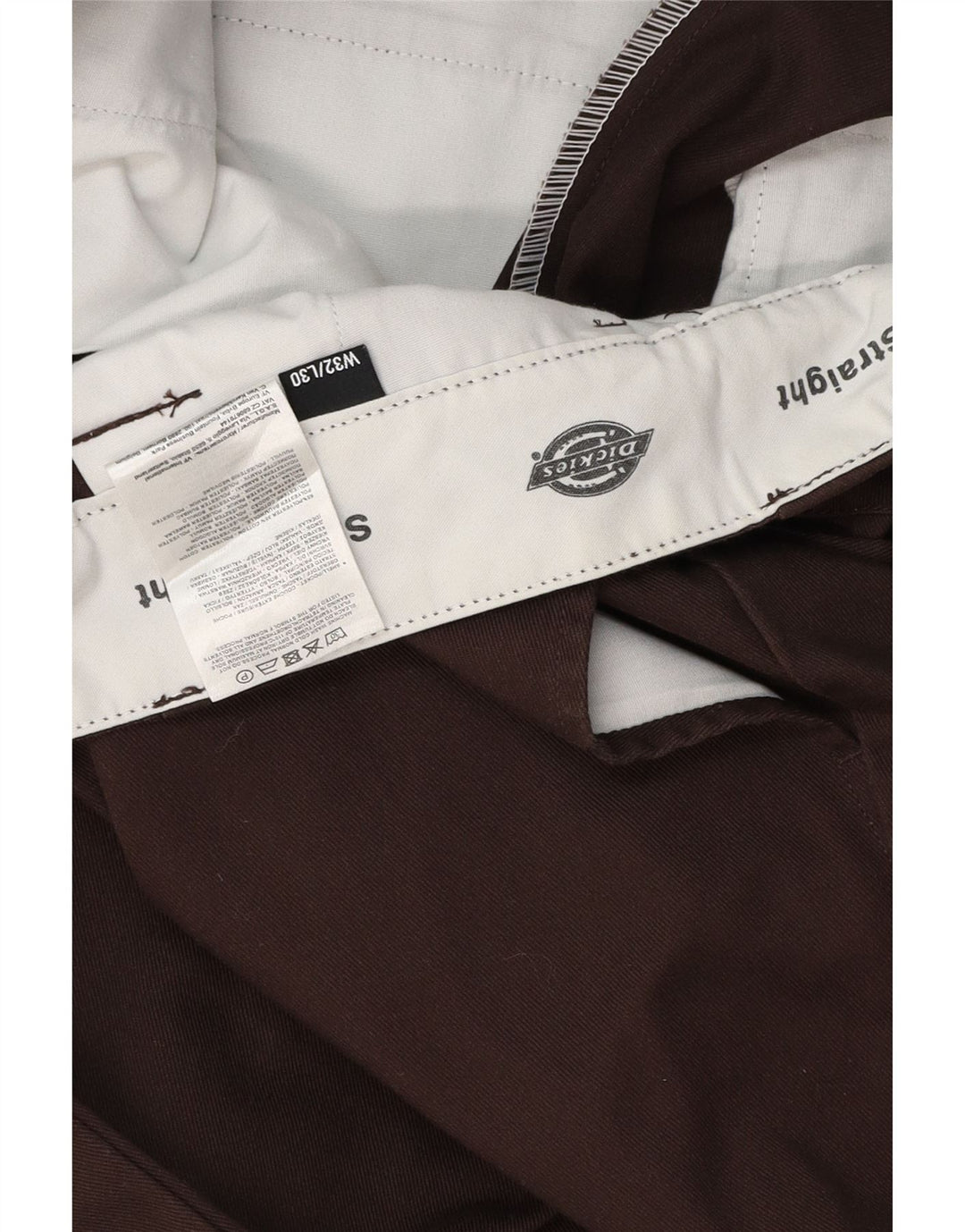 Męskie proste spodnie chino DICKIES W32 L30 Brązowy poliester