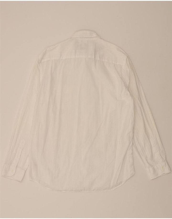 GAP Mens Relaxed Fit Shirt Medium White Pinstripe Cotton Vintage Gap and Second-Hand Gap from Messina Hembry 