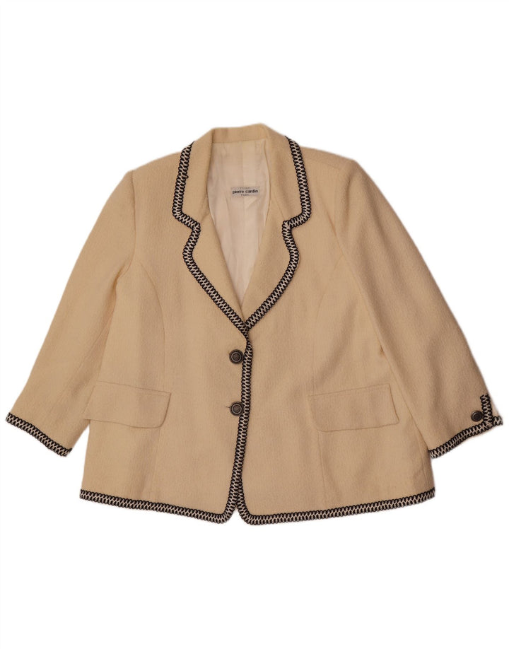 Pierre Cardin Damen 2-Knopf-Blazerjacke UK 14 Large Beige