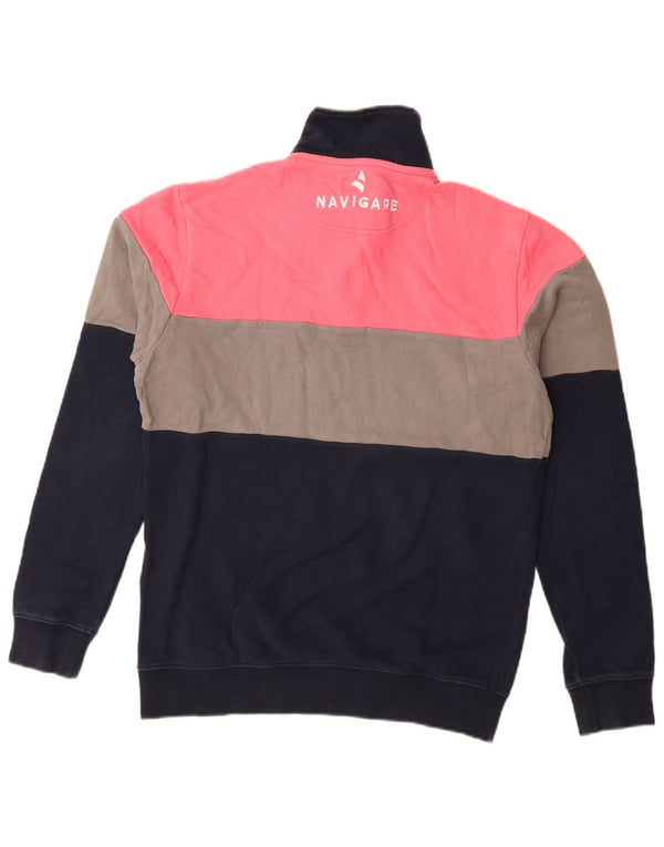 Navigare Hombre Sudadera Gráfica Jumper Large Azul Marino Colorblock