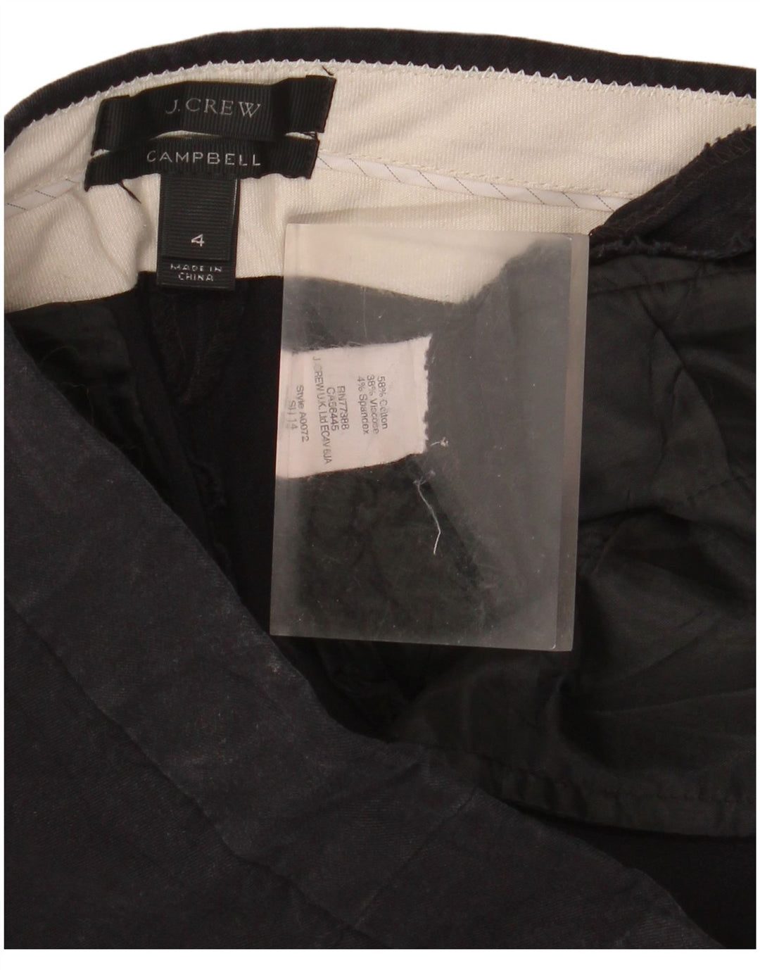 J. Crew Womens Campbell Bootcut Cropped Trousers US 4 Small W32 L25 Black