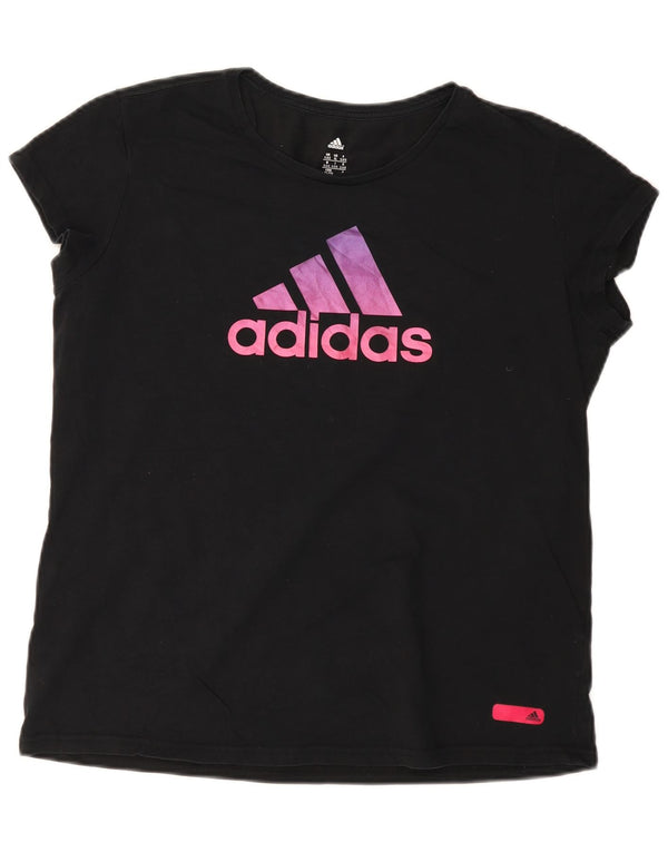 Adidas ženska majica kratkih rukava s grafičkim motivima UK 20/22 XL crni pamuk