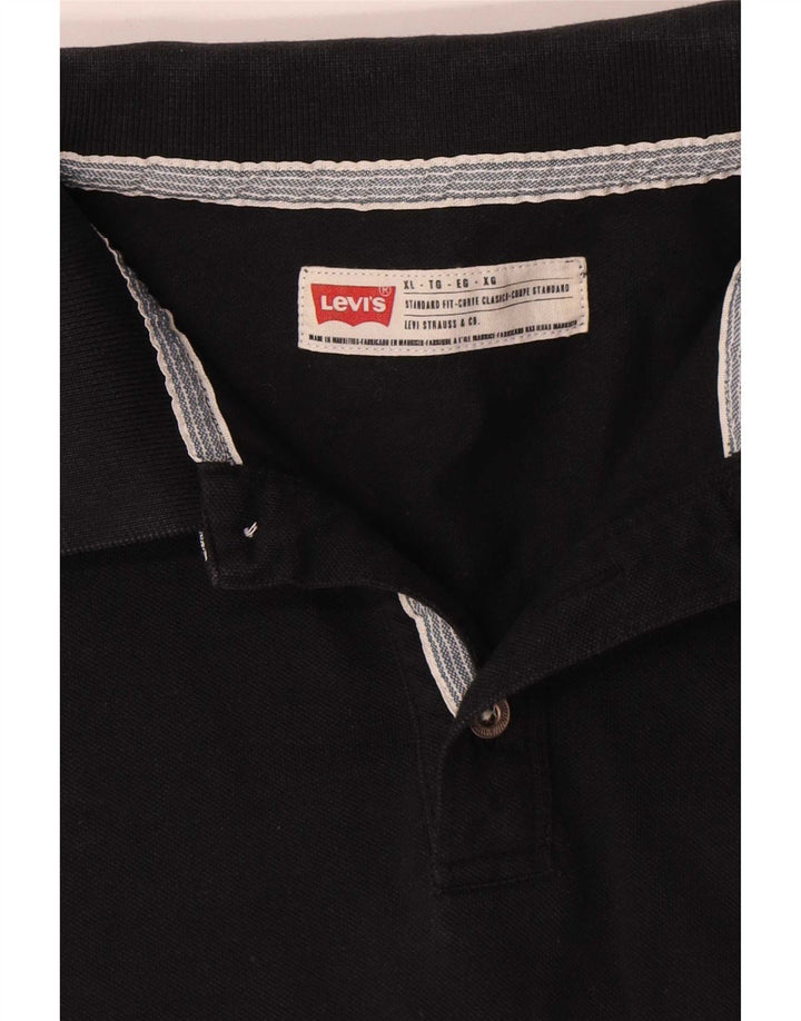Polo Levi's da uomo XL in cotone nero