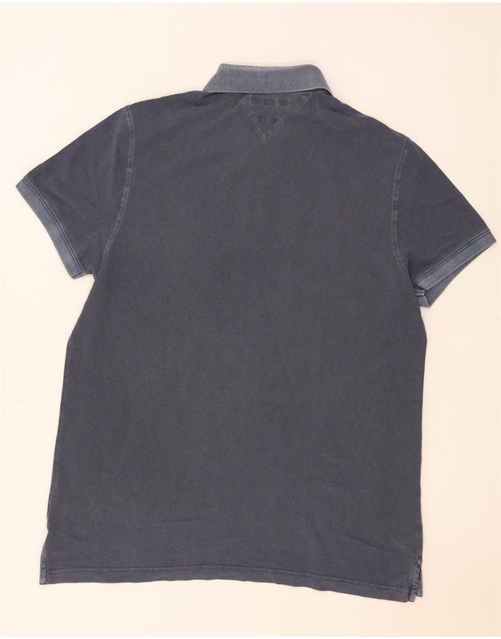 Tommy Hilfiger Mens Regular Fit Polo Shirt Large Navy Blue