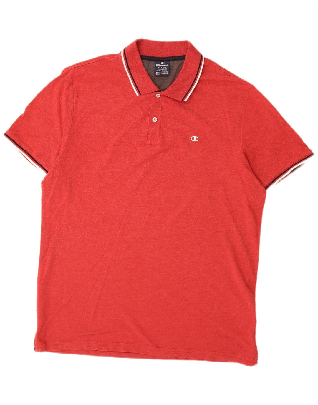 Champion Mens Polo Shirt XL Red Cotton