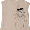 VINTAGE Womens Graphic Vest Top UK 16 Large White Vintage Vintage and Second-Hand Vintage from Messina Hembry 