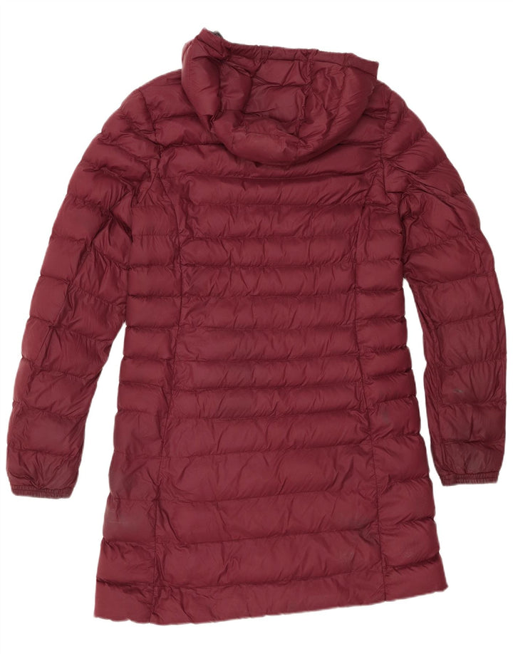Mountain Warehouse Womens Hooded Padded Jacket UK 12 Medium Burgundy Nylon