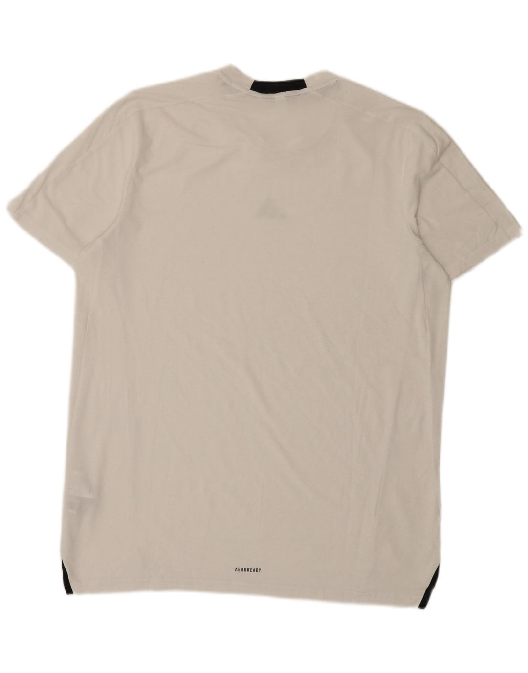 Adidas Mens T-Shirt Top Large White Polyester Sports