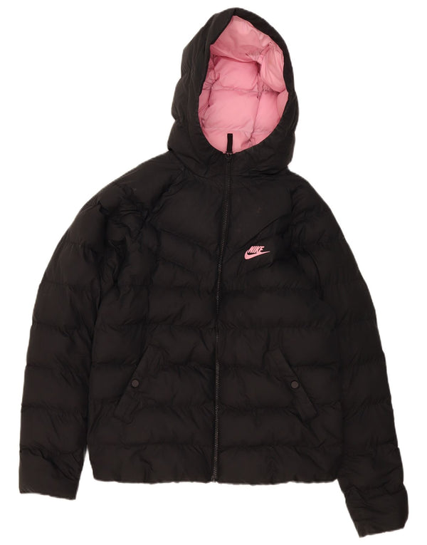 Giacca imbottita con cappuccio Nike bambina 13-14 anni XL poliestere nero