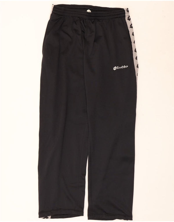 Calça esportiva masculina Lotto com estampa gráfica grande bloco colorido preto