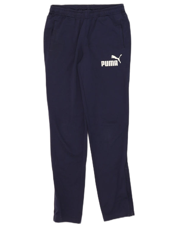 Puma Trainingshose mit Grafik für Jungen, 11–12 Jahre, marineblaues Polyester