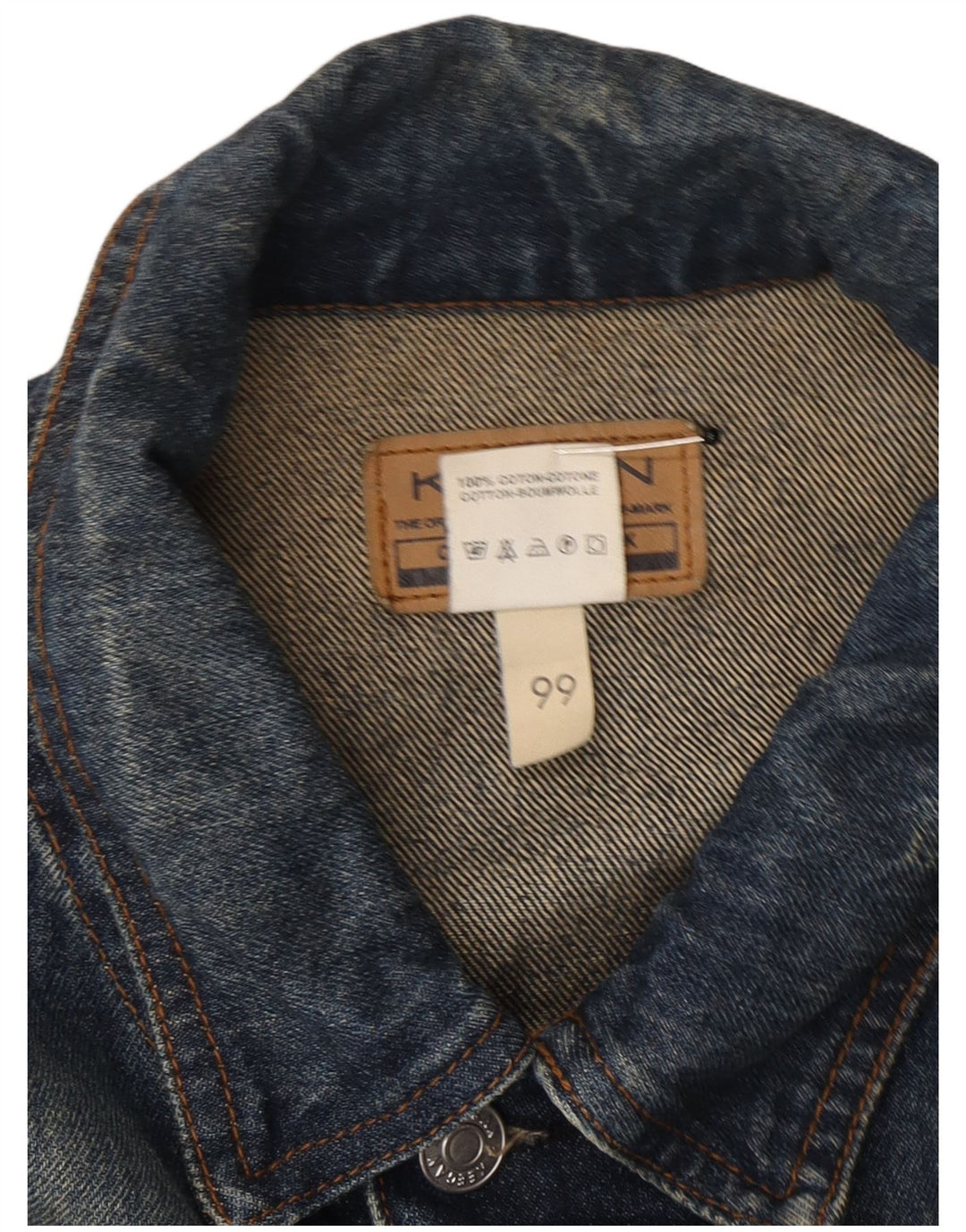 KEEGAN Mens Denim Jacket UK 42 XL Blue Cotton
