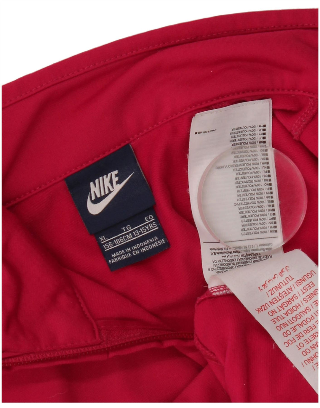 Nike Girls Tracksuit Top Jacket 13-14 Years Pink Polyester