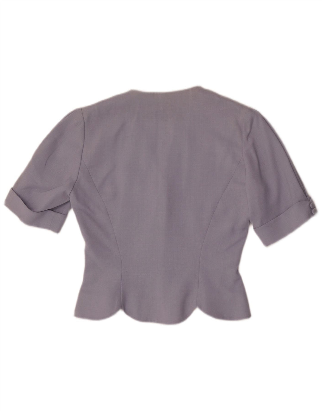 Laura Ashley Womens 3 Button Short Sleeve Blazer Jacket UK 10 Small Purple
