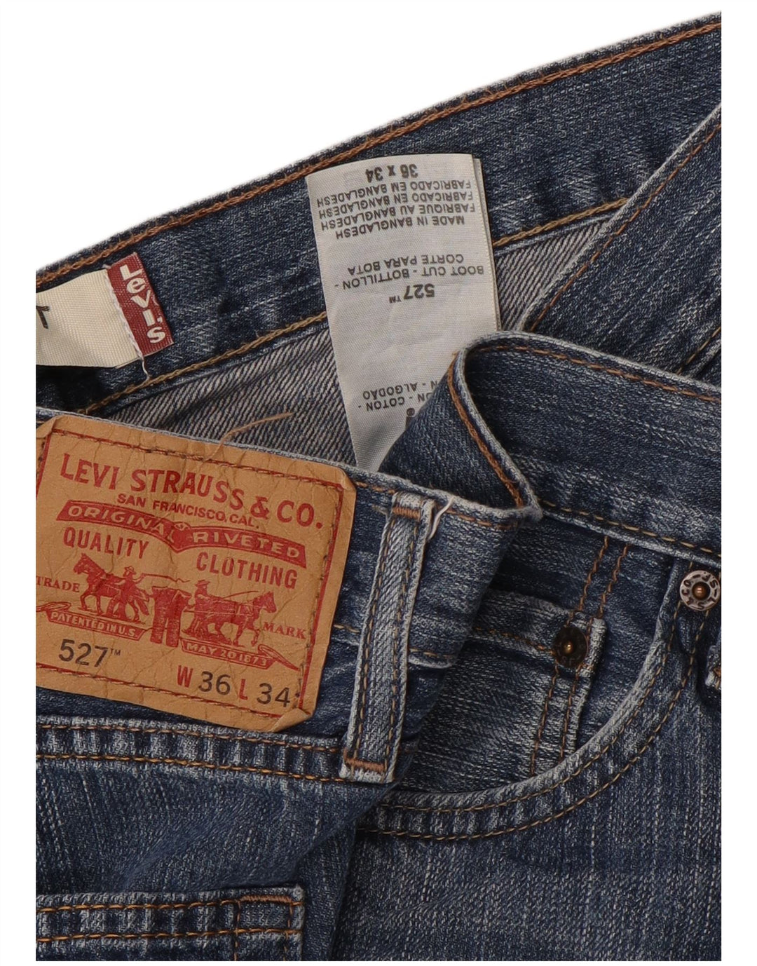 LEVI'S Womens 527 Denim Shorts W36 XL Blue Cotton