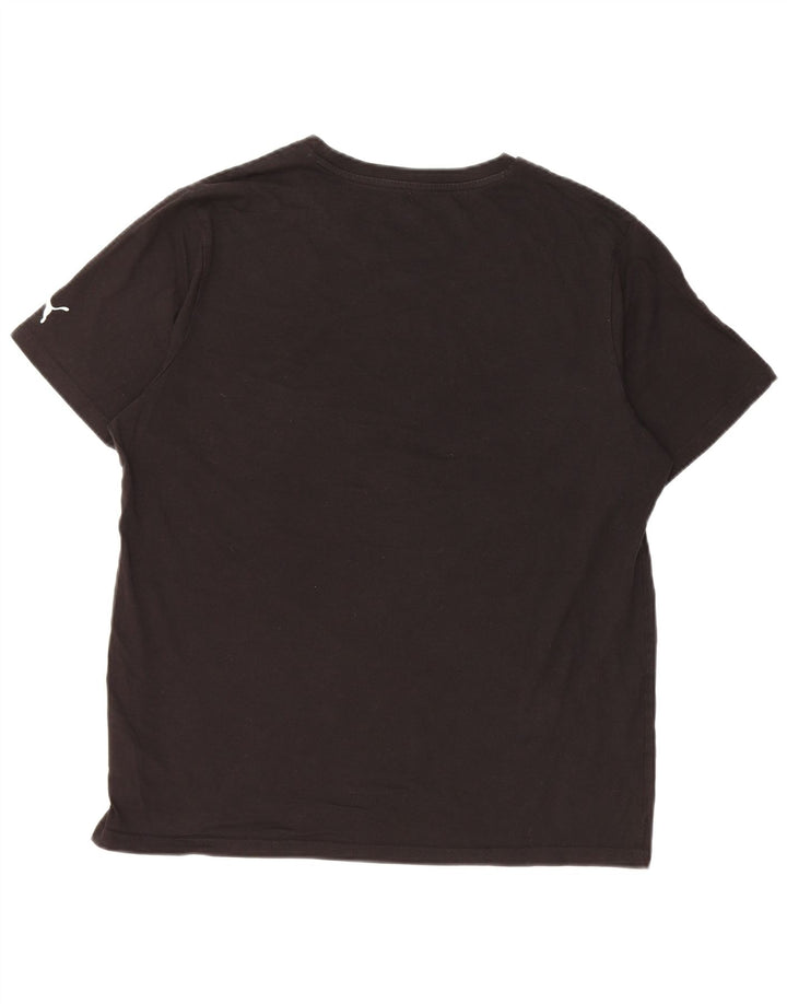 PUMA Mens Graphic T-Shirt Top Large Black Cotton