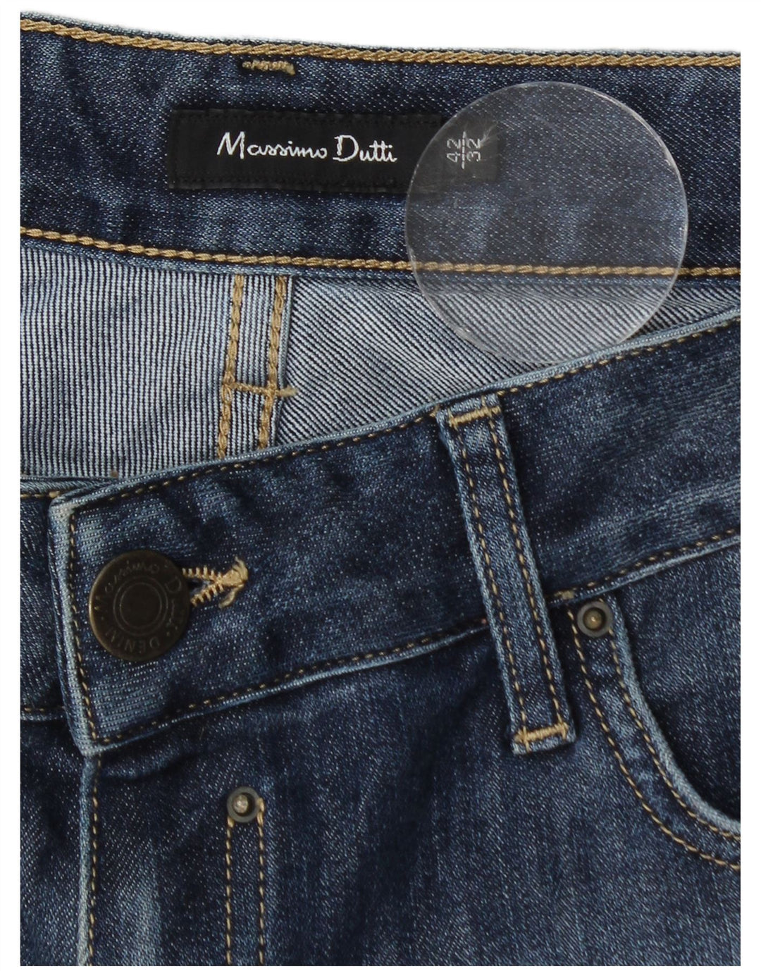 Massimo Dutti Womens Straight Jeans EU 42 Large W32 L34 Navy Blue