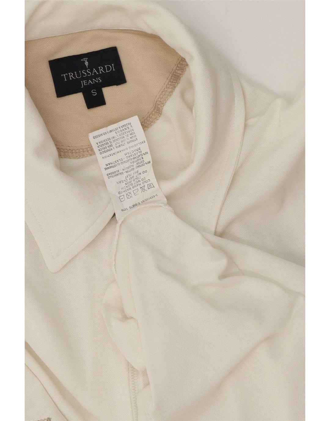 Trussardi Jeans Herre poloshirt Lille hvid bomuld