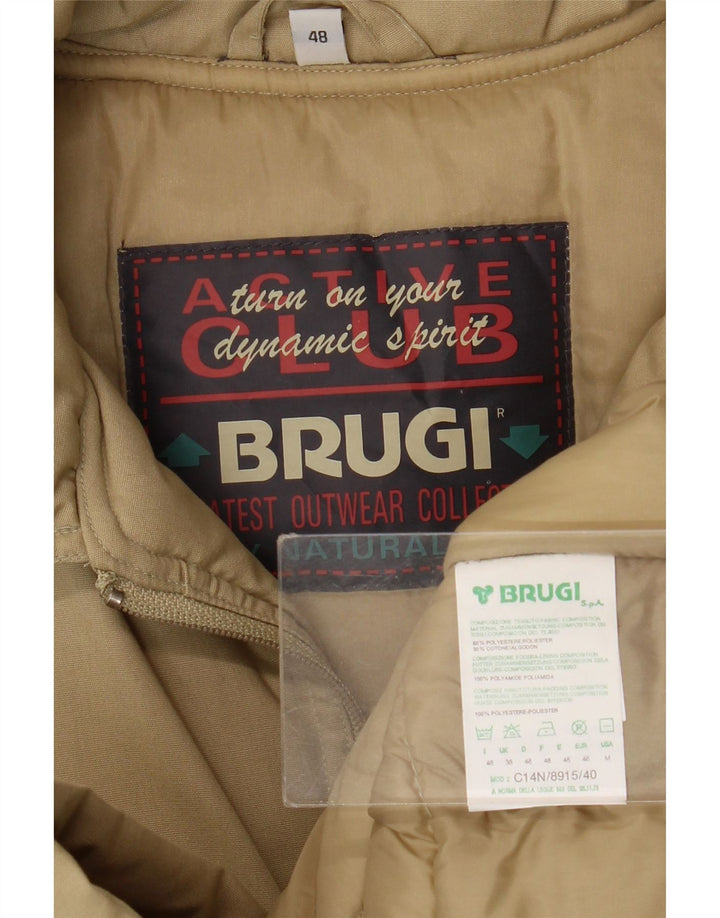 Brugi Mens Padded Coat IT 48 Medium Beige Polyester
