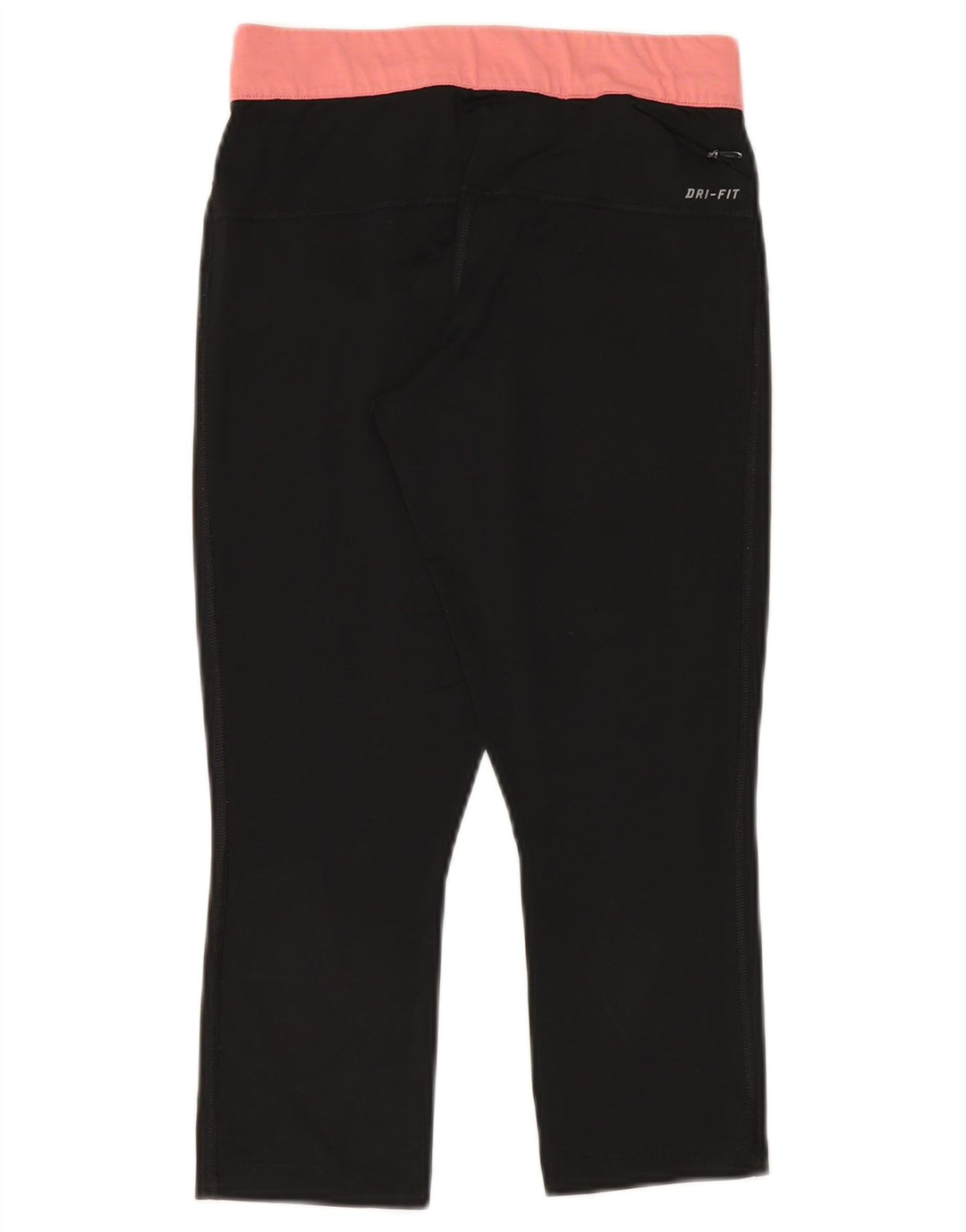 Nike Womens Dri Fit Capri Leggings UK 10 Small  Black Polyester