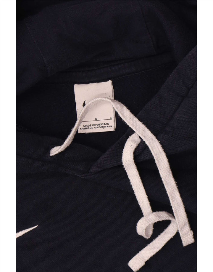Nike Mens Hoodie Jumper Large Navy Blue Cotton