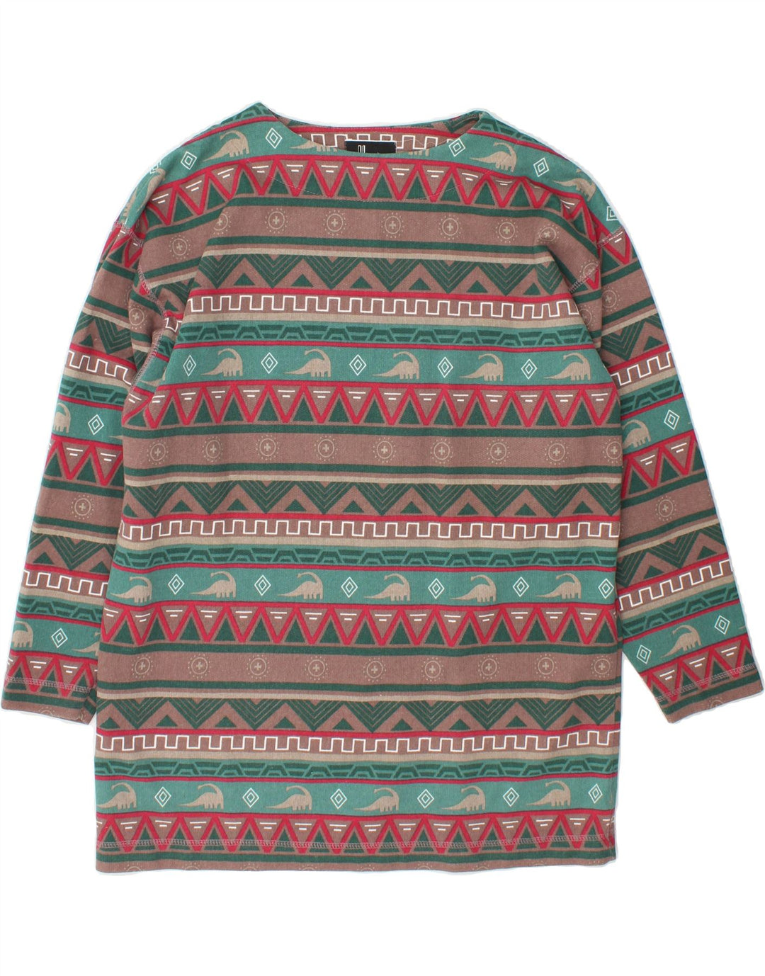 VINTAGE Womens Oversized Sweatshirt Jumper IT 42/44 Medium Multicoloured Vintage Vintage and Second-Hand Vintage from Messina Hembry 