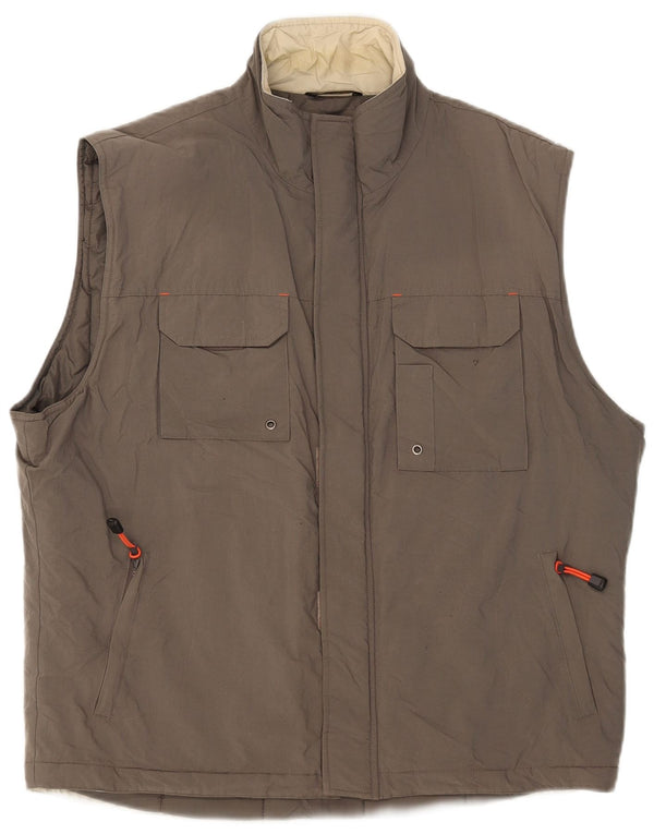 Marks & Spencer Herren Wattierte Weste UK 42 XL Khaki Polyamid