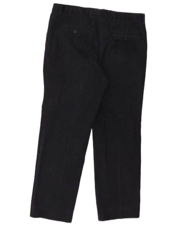 Marks & Spencer Mens Straight Corduroy Trousers W34 L29 Navy Blue Cotton