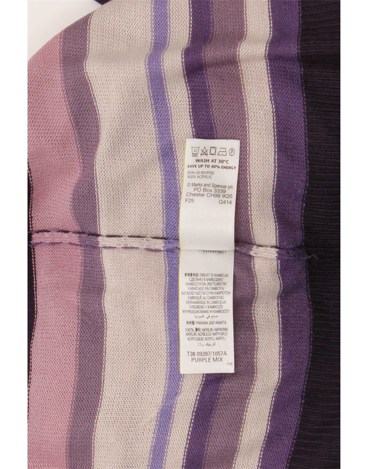 Marks & Spencer Womens Boat Neck Jumper Sweater UK 16 Large Multicoloured