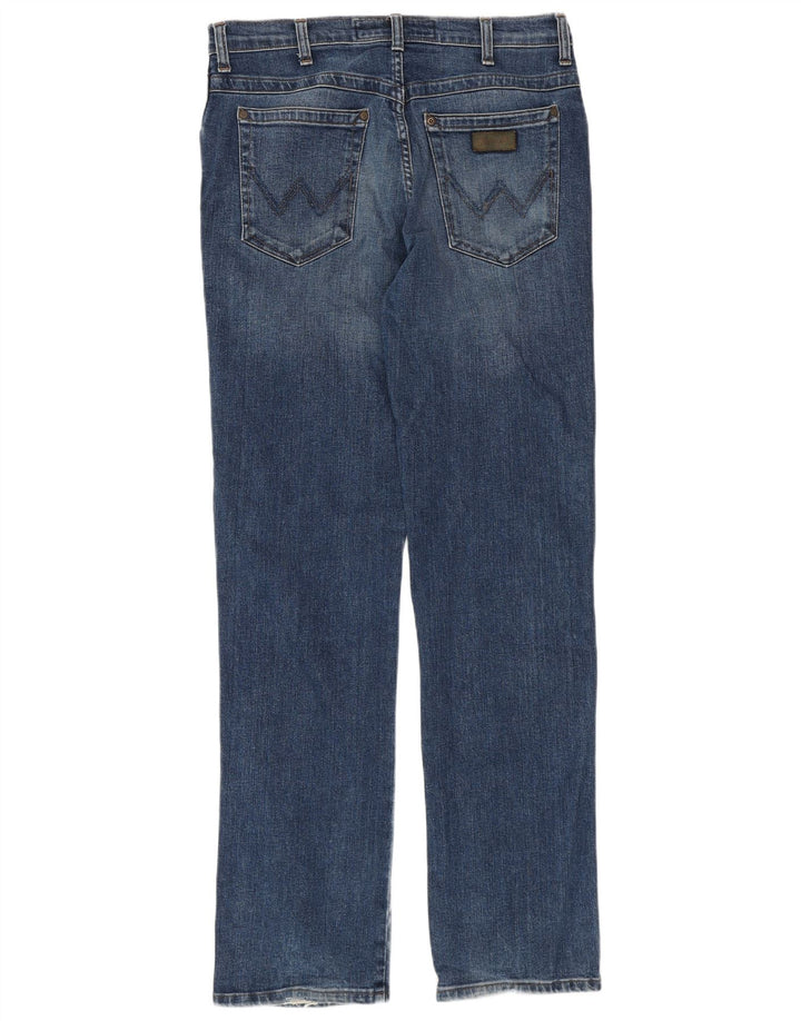 WRANGLER Mens Straight Jeans W32 L33  Blue Cotton