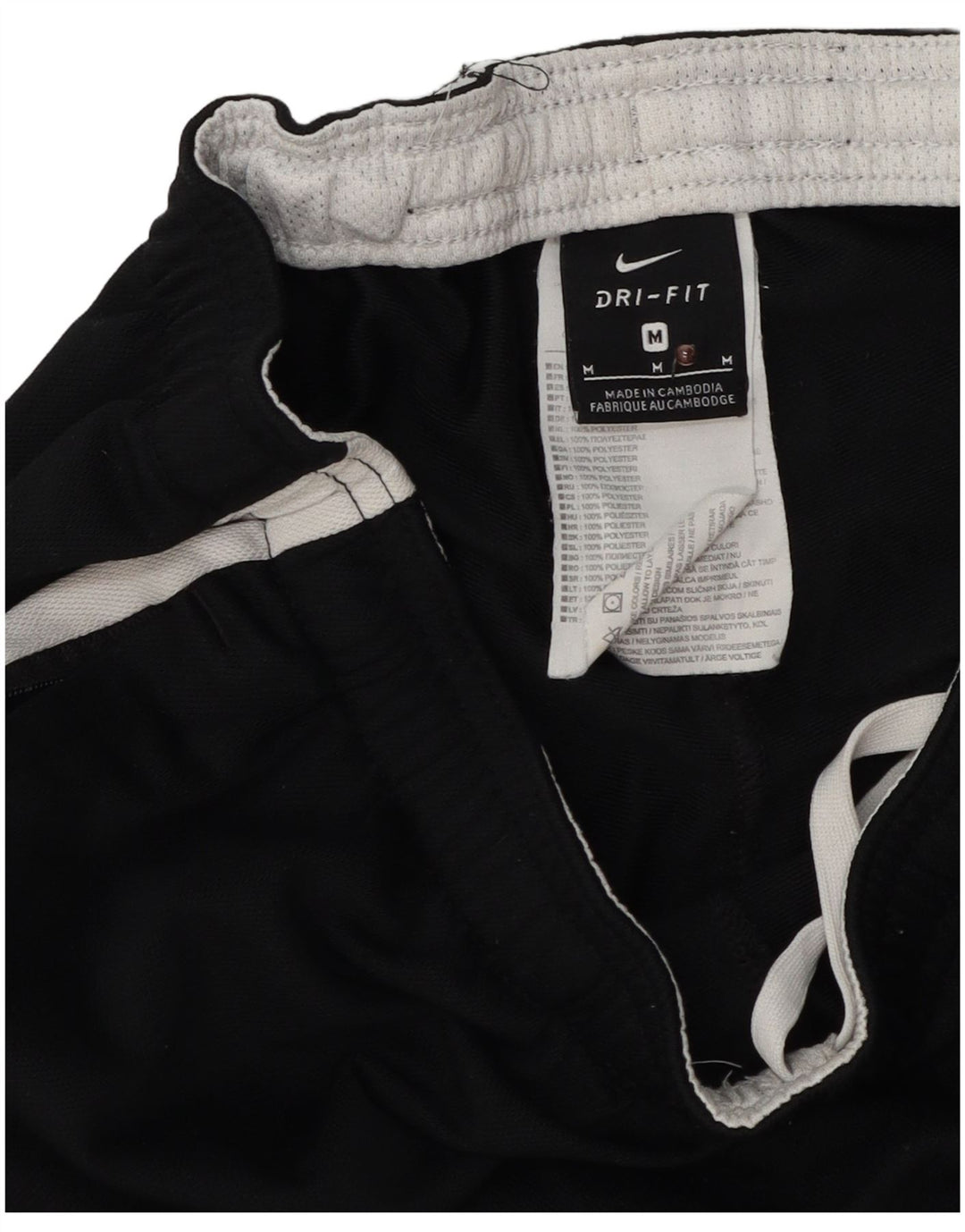 Pantaloni da tuta Nike da uomo in poliestere color block medio nero
