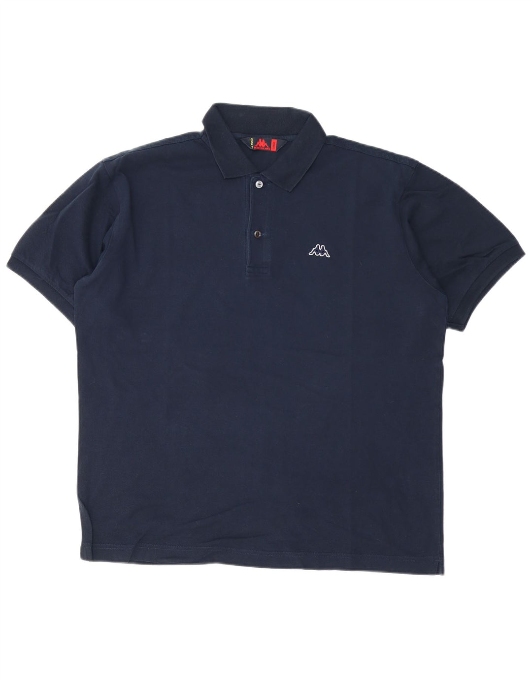Kappa Mens Polo Shirt Large Navy Blue Cotton