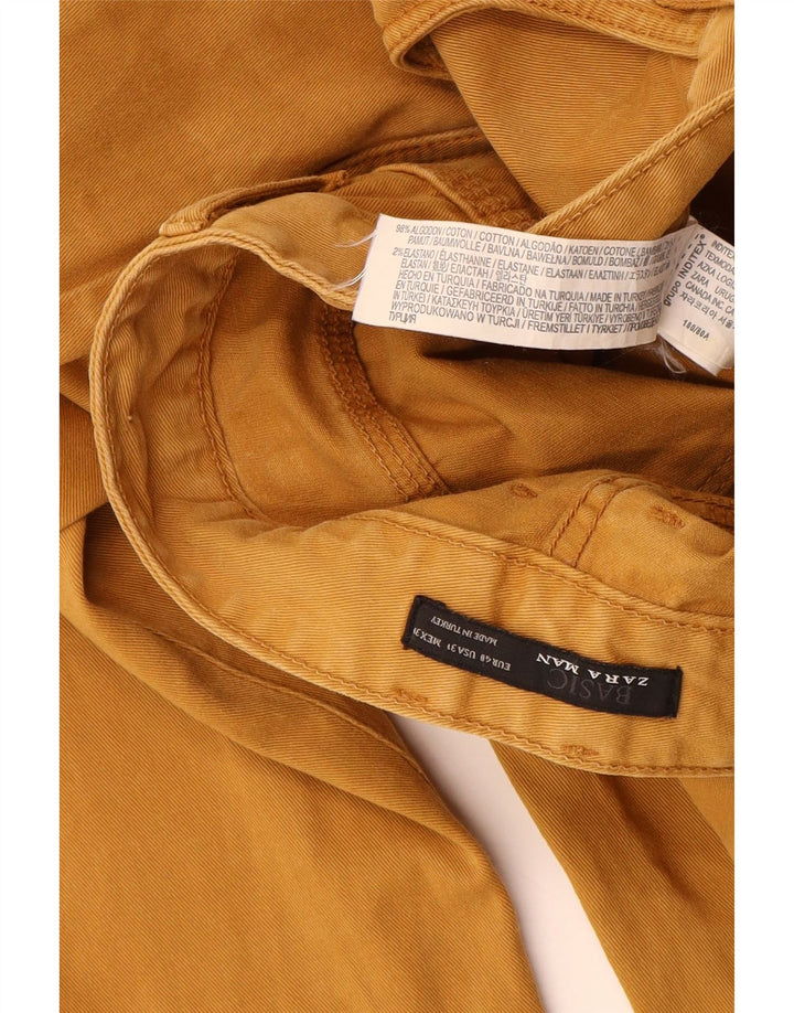 Zara Herren Slim Jeans EU 40 Medium W31 L32 Beige Baumwolle