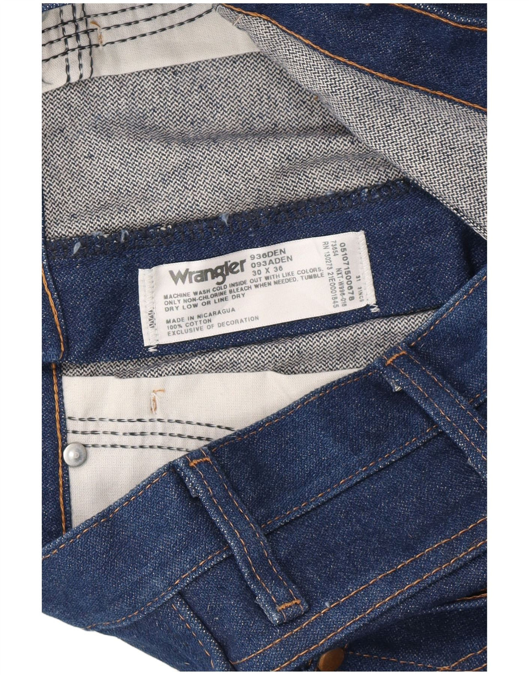 Wrangler Womens Straight Jeans  W30 L36 Blue Cotton