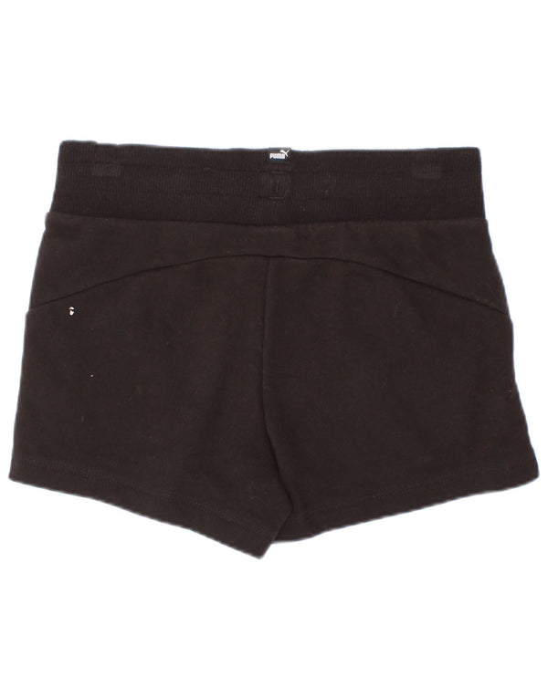 Shorts esportivos gráficos Puma para meninas 9-10 anos pretos